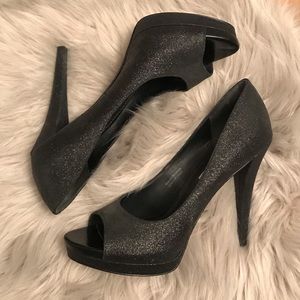 Black Vera Wang Lavender shimmery heels